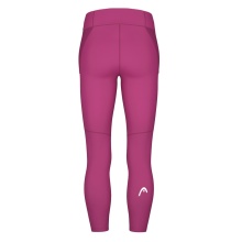 Head Tennis Pants Tech Tight 2024 (high waist, elastic material) long pink Women