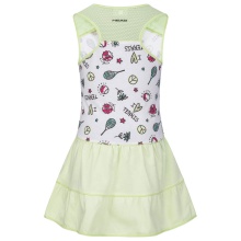 Head Tennis Dress 2023 (separate inner shorts, 100% cotton) white/green toddlers