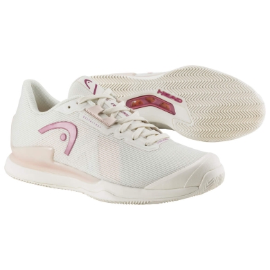 Head Tennis Shoes Sprint Pro 3.5 Clay/Sand Court 2024 Beige/Pink Ladies