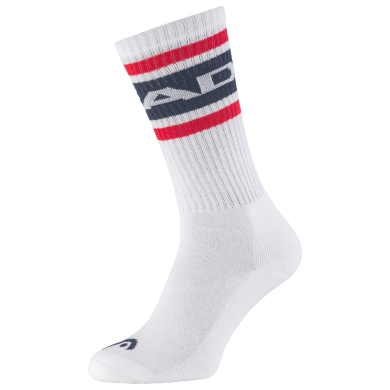 Head Tennis Sock 1P Long (Cotton) white/navy/red Men - 1 Pair