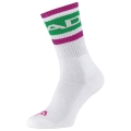 Head Tennis Sock Crew 1P (Cotton) White/Green/Pink Men's - 1 Pair