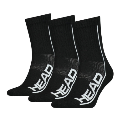 Head Performance Crew Tennis Socks Black/White Men - 3 Pairs