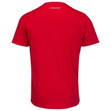 Head Tennis T-shirt Club Basic 2023 (Mixed Fabric) Red/White Men