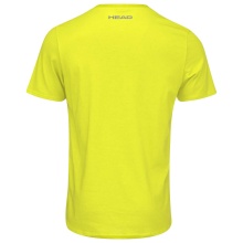 Head Tennis T-shirt Club Basic 2023 (Mixed Fabric) Yellow/White Boys