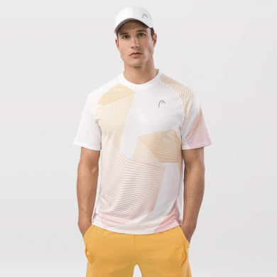 Head Tennis T-Shirt Performance MC Melbourne White/Yellow Men's