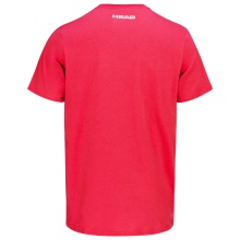 Head Tennis T-shirt Vision 2023 (Mixed Fabric) Red Kids