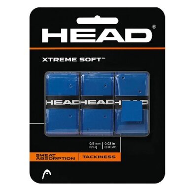 Head Overgrip Xtreme Soft 0.5mm (Allround/smooth/perforated/grippy) blue 3-pack