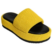 Hebe Athens Sandal Puffy Ibiza Flatform Slide yellow Ladies