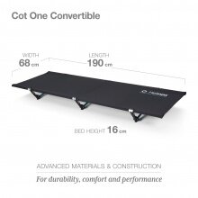 Helinox Field Bed - Camping Cot - Cot One Convertible 190x68cm black