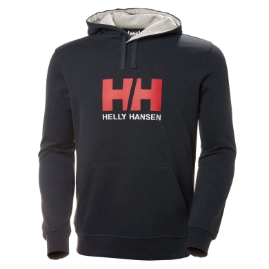 Helly Hansen Logo Hoodie (Organic Cotton) Navy Blue Men