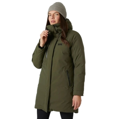 Helly Hansen Adore Tech Parka Winter Coat (waterproof, warm, High Loft insulation) dark green Ladies