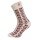 HomeOfSocks Wool Socks Scandinavian Denmark wool white/red - 1 Pair