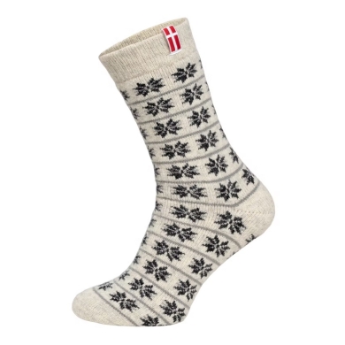 HomeOfSocks Wool Socks Scandinavian Denmark wool white/black - 1 Pair