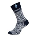 HomeOfSocks Wool Socks Scandinavian Flag Iceland Navy Blue - 1 Pair