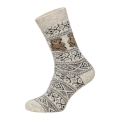 HomeOfSocks Wool Socks Scandinavian Teddy off-white - 1 Pair