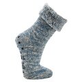 HomeOfSocks Wool Socks with Anti-Slip and ABS Print in Blue - 1 Pair