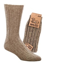 HomeOfSocks Wool Socks 100% Virgin wool brown - 2 Pairs