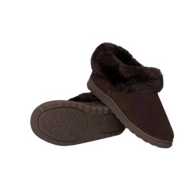 HomeOfSocks Slippers Crete House Shoe (Sheepskin) Dark Brown Ladies/Men