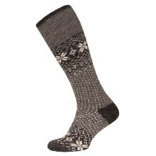 HomeOfSocks Knee Socks Norway Winter Pattern Grey - 1 Pair