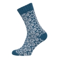 HomeOfSocks Wool Sock Hygge Winter Pattern Blue Ladies - 1 Pair