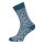 HomeOfSocks Wool Sock Hygge Winter Pattern Blue Ladies - 1 Pair