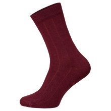 HomeOfSocks Wool Sock Luxurious (Merino Wool and Cashmere) burgundy/red - 2 pairs