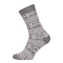 HomeOfSocks Wool Sock Hygge (Wool, Scandinavian Design) grey - 1 Pair