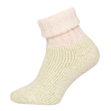 HomeOfSocks Wool Sock Pastel Beige/Light Green - 1 Pair