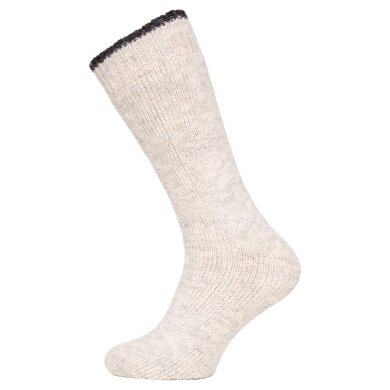 HomeOfSocks Wool Socks Extra with Terry ecru/beige - 1 Pair