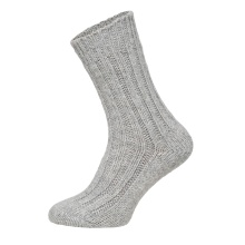 HomeOfSocks Wool Socks Alpaca Natural Light Grey/Anthracite Grey - 2 Pairs