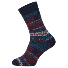 HomeOfSocks Wool Socks Hygge Norwegian Design navy blue/grey/multicoloured - 2 pairs