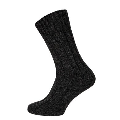 HomeOfSocks Wool Socks 100% Natural Warm Anthracite Grey - 2 Pairs