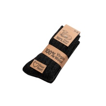 HomeOfSocks Wool Socks 100% Natural Warm Anthracite Grey - 2 Pairs