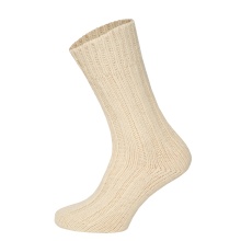 HomeOfSocks Wool Socks 100% Natural Warm Cream White - 2 Pairs