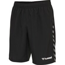 hummel Sports Shorts hmlAUTHENTIC Training Short (Polyester fabric, with side pockets) Short black/white Men