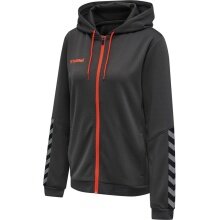 hummel Sport Hoodie hmlAUTHENTIC Poly Zip Hoodie (knitted polyester) asphalt grey Women