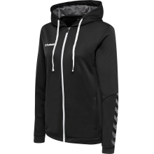 hummel Sport Hoodie hmlAUTHENTIC Poly Zip Hoodie (knitted polyester) black/white Women