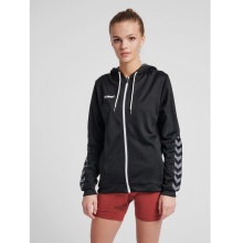 hummel Sport Hoodie hmlAUTHENTIC Poly Zip Hoodie (knitted polyester) black/white Women