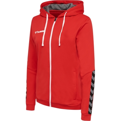 hummel Sport Hoodie hmlAUTHENTIC Poly Zip Hoodie (knitted polyester) red Women