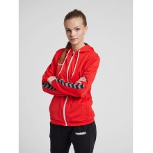 hummel Sport Hoodie hmlAUTHENTIC Poly Zip Hoodie (knitted polyester) red Women