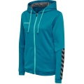 hummel Sport Hoodie hmlAUTHENTIC Poly Zip Hoodie (knitted polyester) teal blue Women