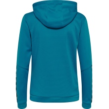 hummel Sport Hoodie hmlAUTHENTIC Poly Zip Hoodie (knitted polyester) teal blue Women