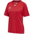 hummel Sport-Shirt hmlCORE Volley Tee (Polyester, Jersey fabric) Short sleeve red Women