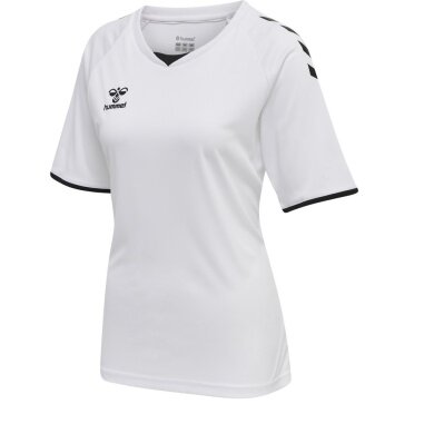 hummel Sport-Shirt hmlCORE Volley Tee (Polyester, Jersey fabric) Short sleeve white Women