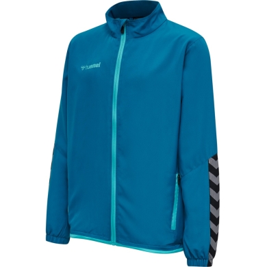 hummel Sport Training Jacket hmlAUTHENTIC Micro Jacket (woven fabric, with zipper pockets) teal blue Kids