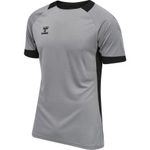 hummel Sport T-shirt hmlLEAD Poly Jersey (Mesh Material) Short Sleeve grey/black Men