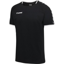 hummel Sport T-shirt hmlAUTHENTIC Training Tee (Cotton-Polyester Blend) Short Sleeve Black/White Kids