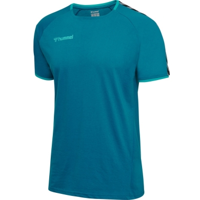 hummel Sport T-shirt hmlAUTHENTIC Training Tee (Cotton-Polyester blend) Short sleeve teal blue Children