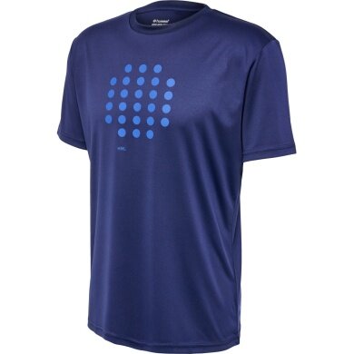 hummel Sport T-shirt hmlCOURT (Interlock jersey fabric) short sleeve navy blue Men