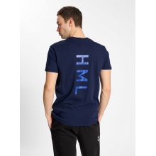 hummel Sport/Leisure T-shirt hmlCOURT Cotton (elastic jersey fabric) short sleeve navy blue Men